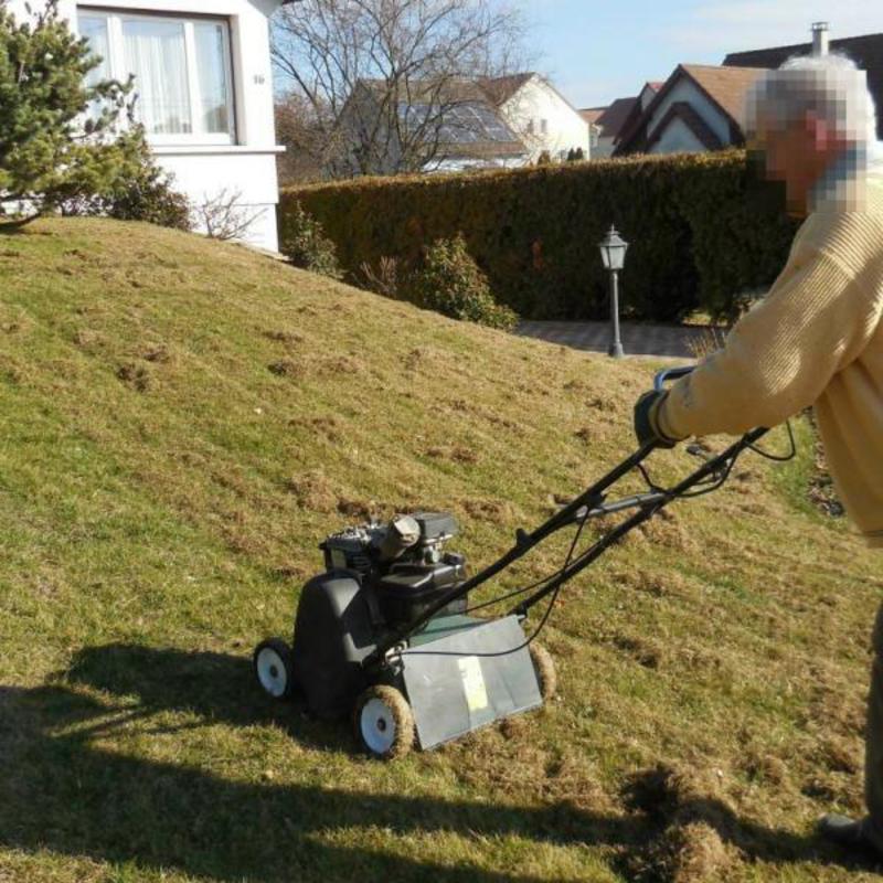 Scarificateur gazon électrique avec bac de ramassage